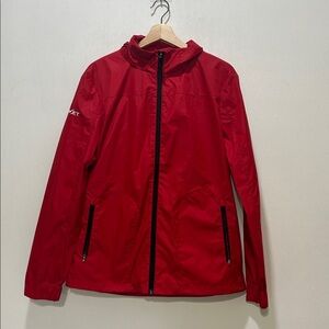 Ferrari Scuderia Red Windbreaker Hood Full Zip Men’s Sz MD